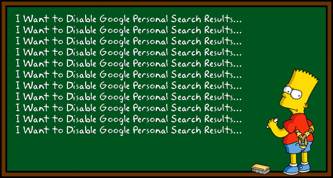 How to Disable Google Personal Search Results
